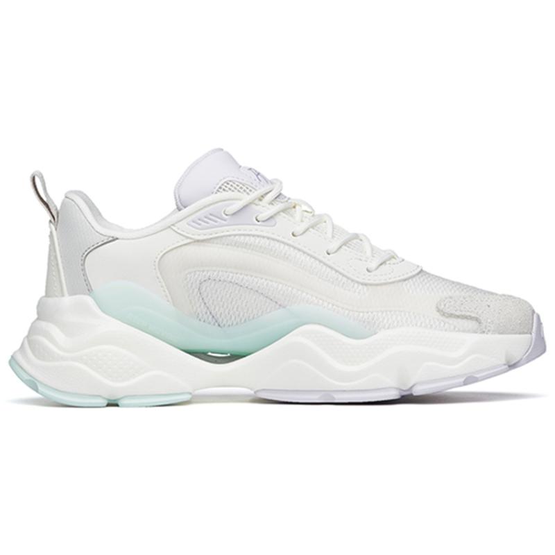 Anta Millennium 4.0 Cushioning Anti-Slip And Wear-Resistant Low-Top Chunky Sneakers Women's White Purple Gray Sneakers 122228890-3