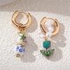 Included Geometric Pearl Drop Earrings For Women With Copper Material And Unique Shape