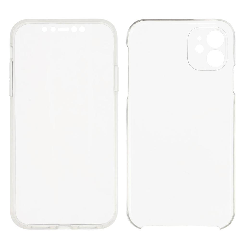 For iPhone 11 Case TPU Frame Clear Acrylic Back Phone Cover with PET Film