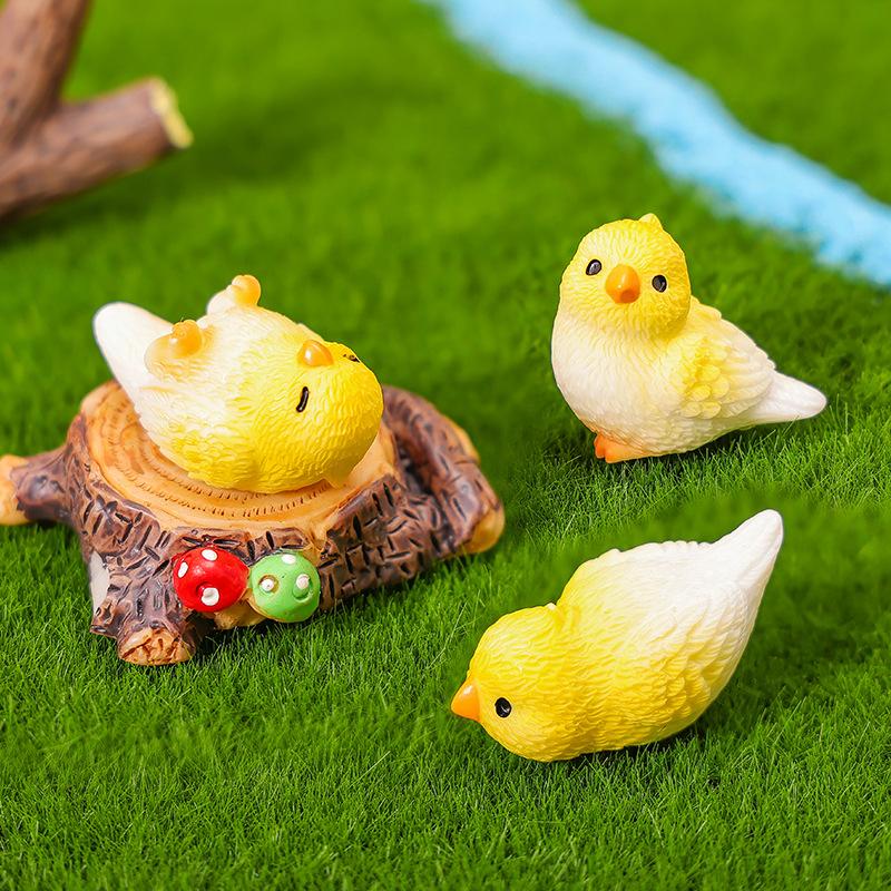 Micro Landscape Ornaments, Cute Simulated Little Parrots, Home Desktop Resin Craft Decorative Small Ornaments Accessories