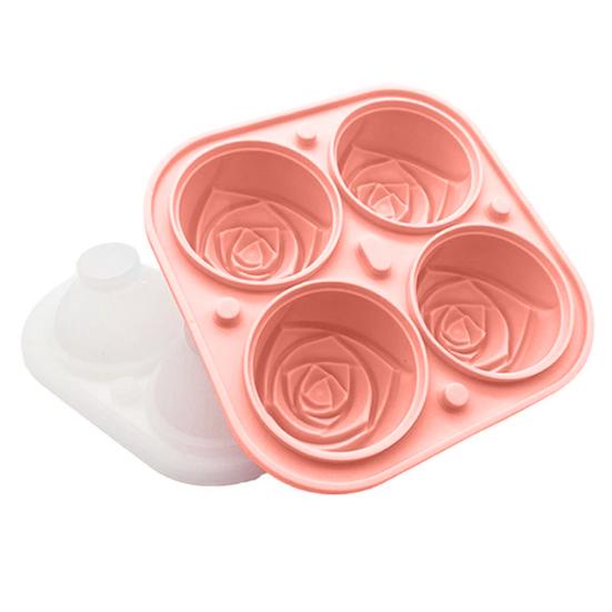 Rose Ice Cube Mold Food Grade Silicone Tray for Cocktails Whiskey Bourbon Easy Release BPA Free Ice Cube Maker