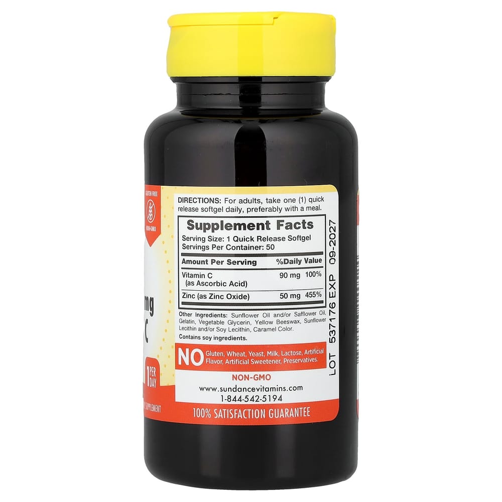 iHerb Absorbable Zinc + Vitamin C Rapid Release Softgels, 50 Count