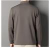 Men's Long-Sleeve Solid Color Polo Shirt - Spring/Autumn Dad Casual Wear