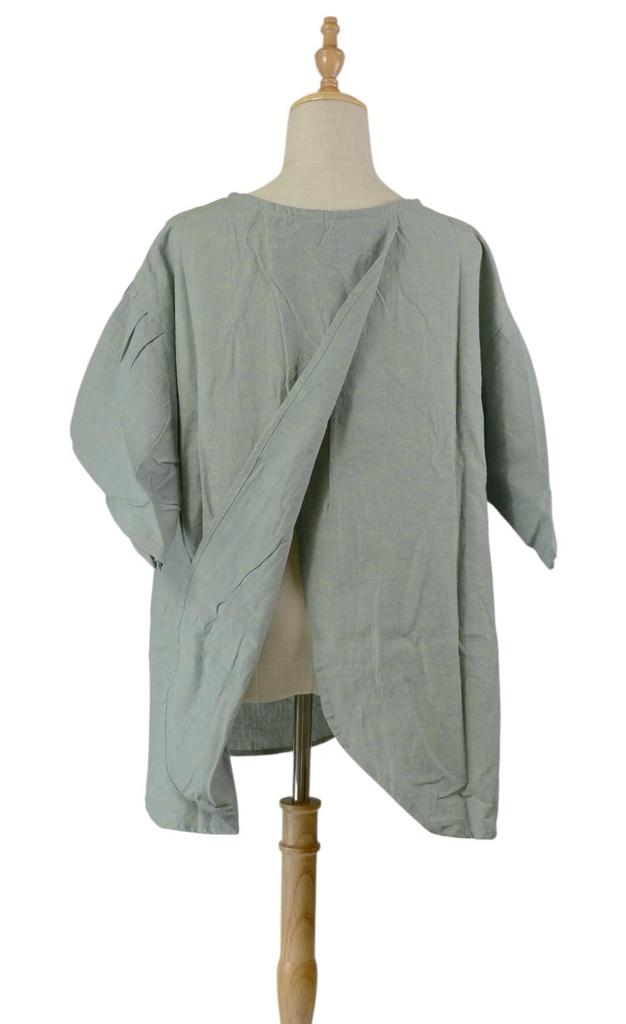 Friends Hill Short Sleeve Kappogi Chambray Fab Light Blue