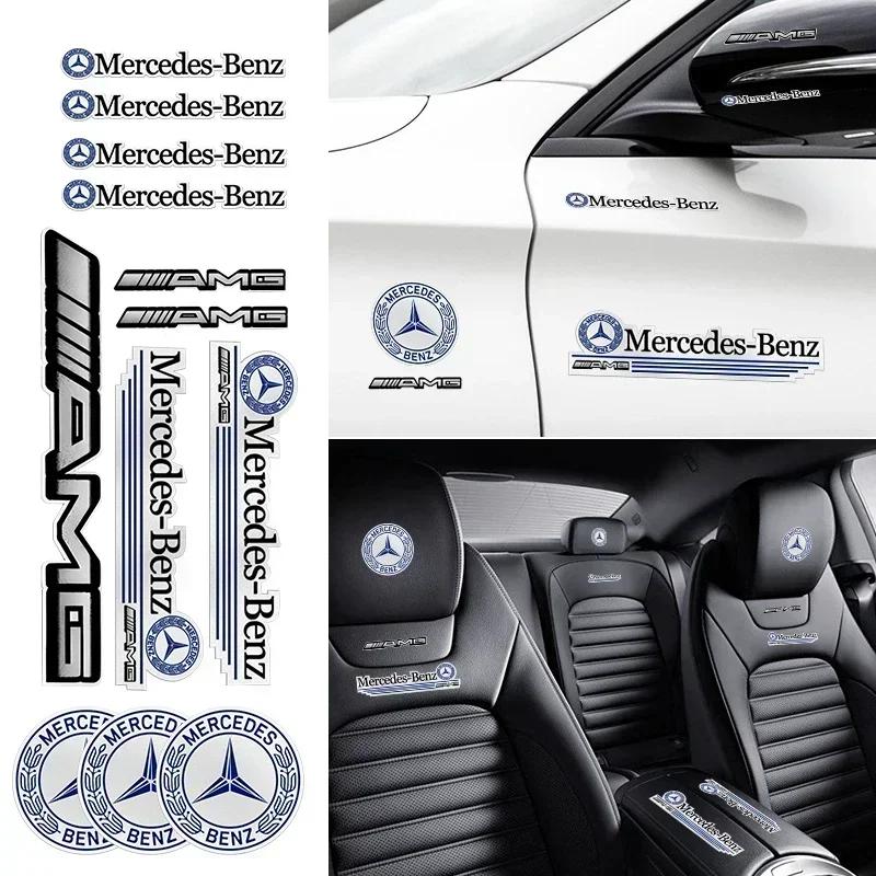 1 Set Auto-Plakette Aufkleber Auto-Dekoration Abziehbild Für Mercedes Benz W204 W124 W201 W202 W212 W220 W205 GLA CLA Auto Zubehör Gadgets