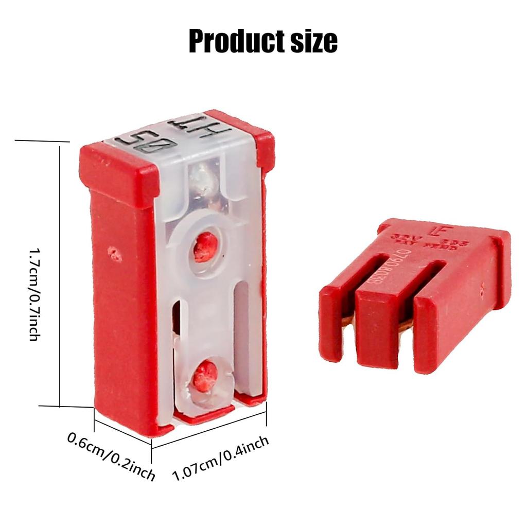 14Pcs Mini Slotted Automotive MCASE Shaped Cartridge Fuse Kit 15A 20A 25A 30A 40A 50A 60A 32V, Mini Shaped Cartridge Fuse Kit, Micro Cartridge Fuses,