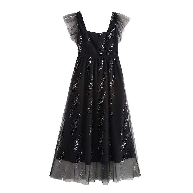 Kaslead New Arrival Women's Clothing Fashion Style Fashion Minimalist Casual Sequin Cinched Sleeveless Dress