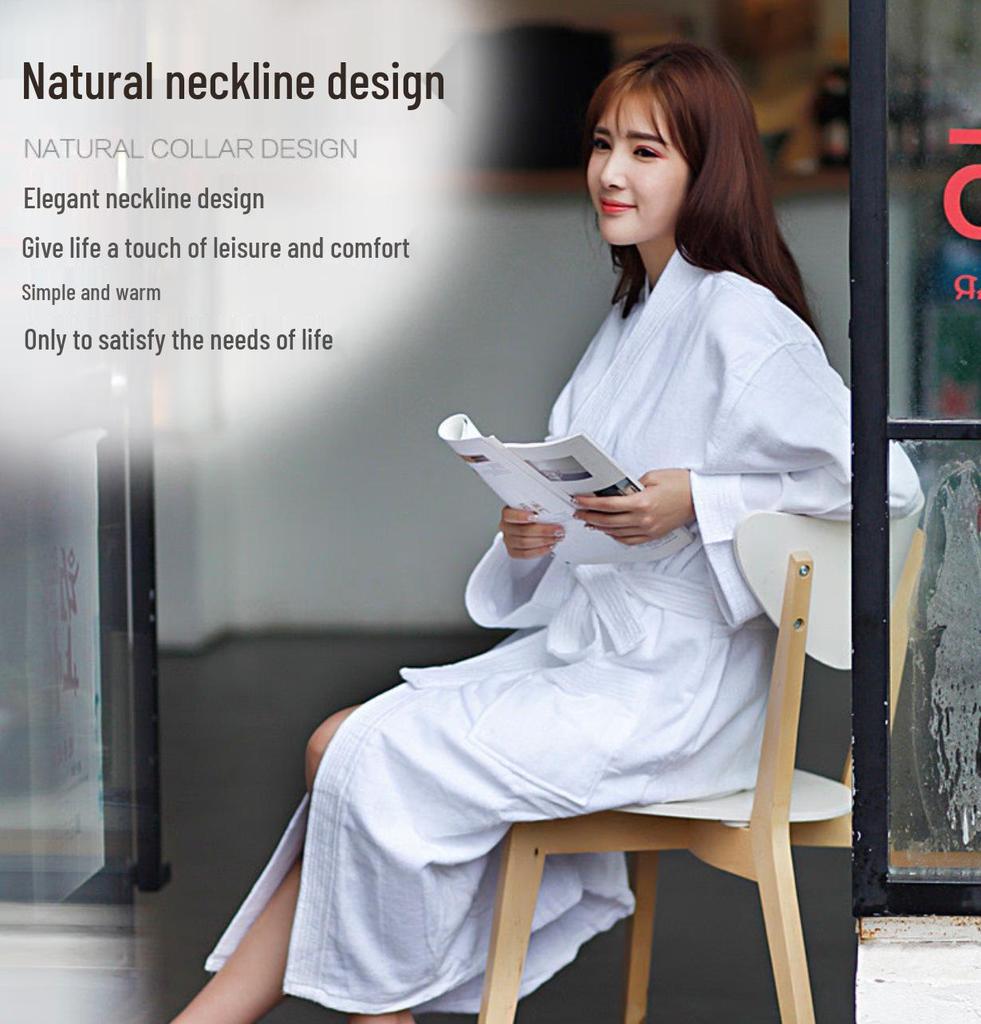 Velours-Baumwoll-Bademantel: Fünf-Sterne-Hotel- & B&B-Qualität, Anpassbar mit besticktem Logo