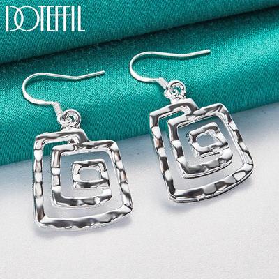 Thread Piercing Earrings Silver Fashion Wedding Jewelry