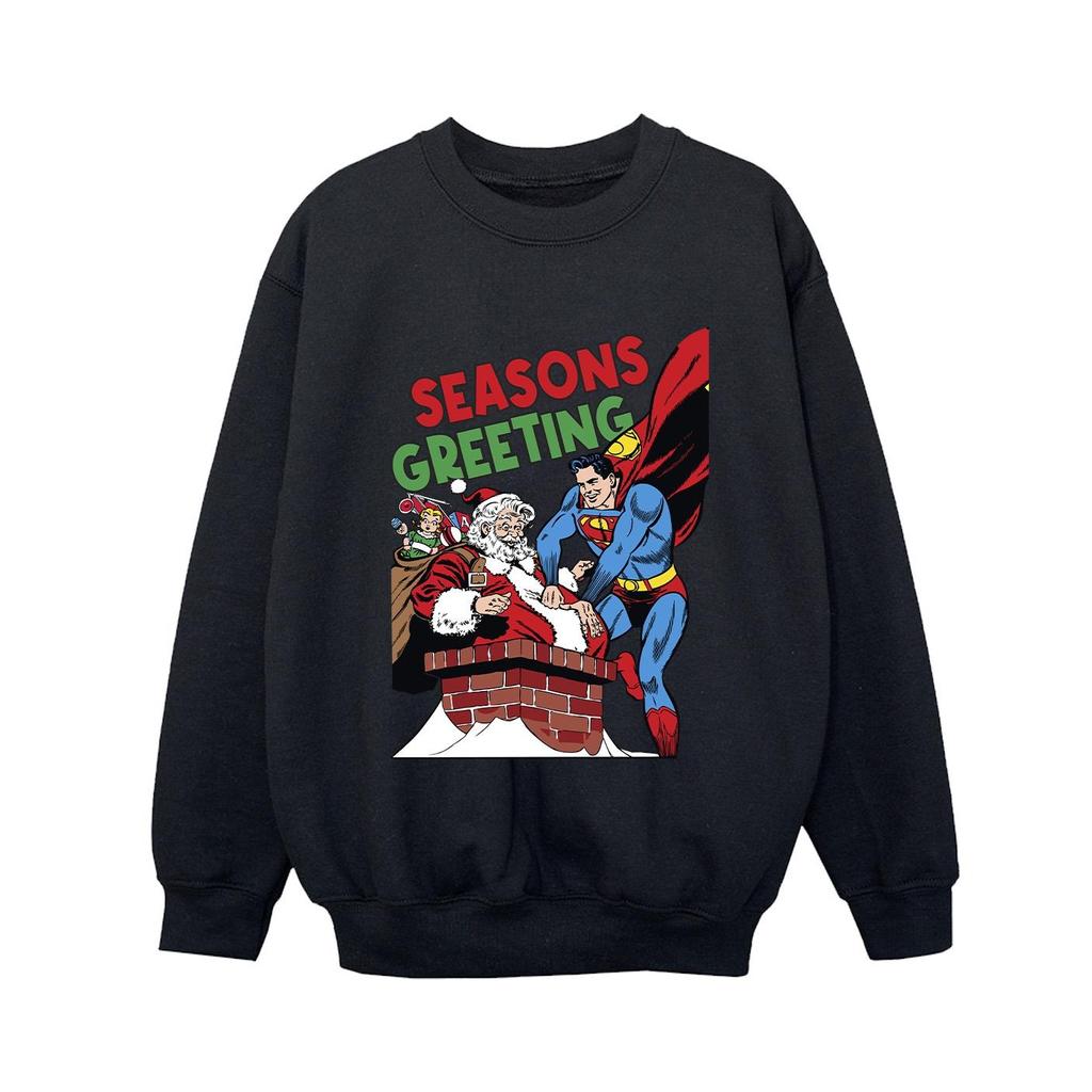 DC Comics Boys Superman Santa Comic Sweatshirt