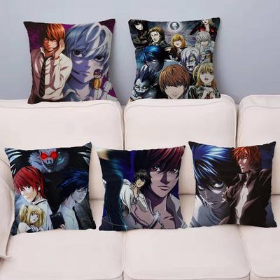 Death Anime Note Pillowcase Toon Gift Cushion Cover Bedroom Home Sofa Chair Seat Decor Pillow Case