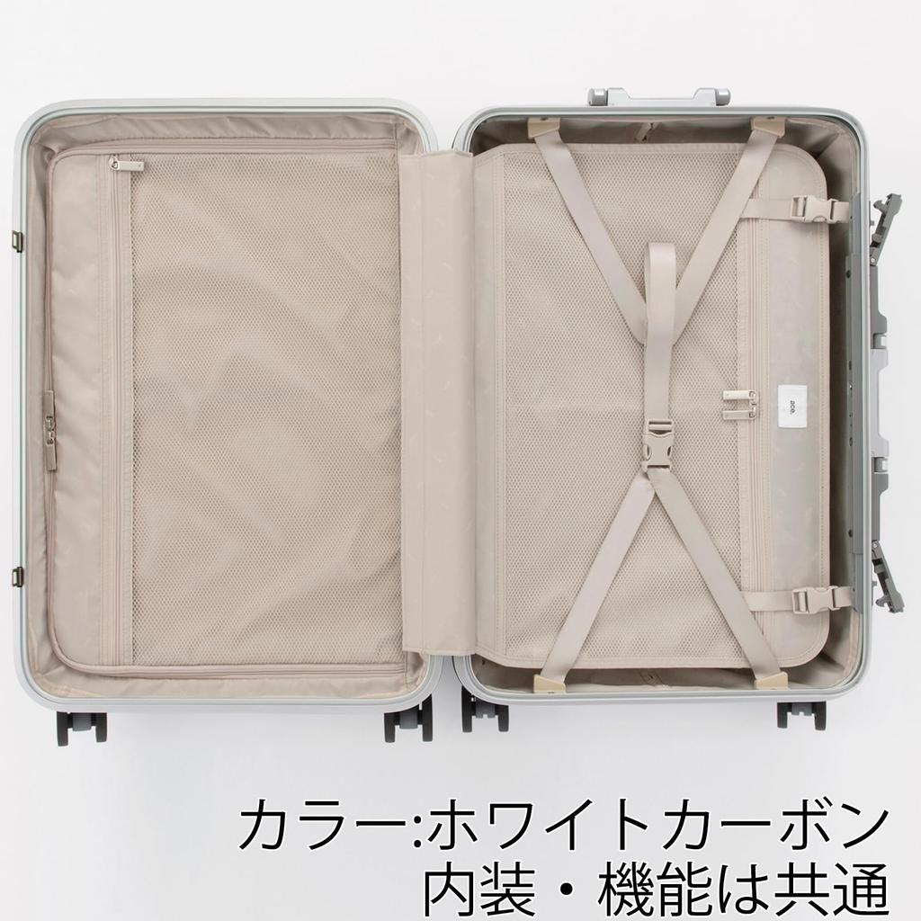 Suitcase Palisade 55L Nights Caster Stopper Antibacterial Interior Fabric Black Carbon [Ace Tokyo] 3-F No.05052 3-5 4.7kg