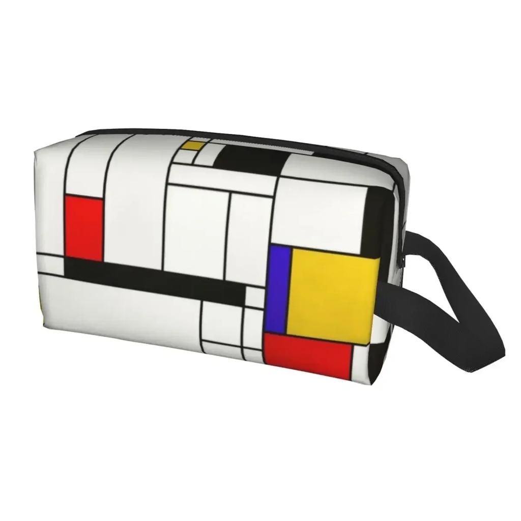 Cestovní Piet Mondrian Minimalistický De Stijl Toaletní taška Móda Moderní umění Organizér na make-up a kosmetiku Krása Úložný prostor Pouzdro Dopp Kit