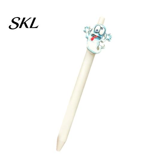 Stylish Matte Texture Pens Halloween Ballpoint Pen, Cute Ghost Skull Pumpkin Retractable Gel Ink Portable Pocket Clip 0.5mm Fine Point Writing Pen for