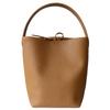 Minimalistische Weiche Leder Beuteltasche Große Kapazität Schultertasche Tägliches Tragen in Weiß Beige Braun Grau Schwarz