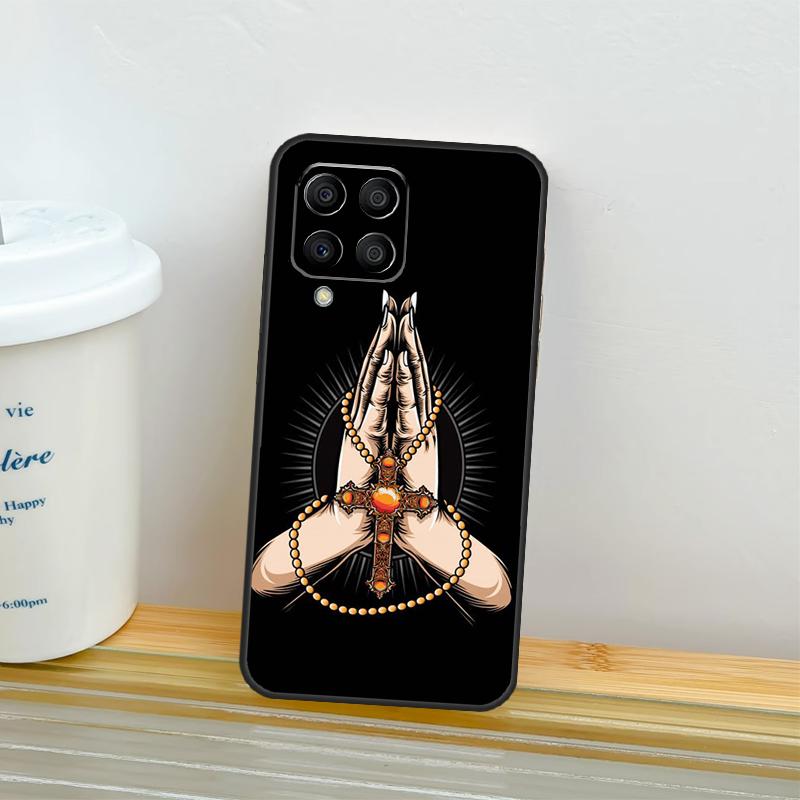 Love Death Cross Pray Hands Art Case For Samsung Galaxy M53 M13 M06 M16 M31 M11 M35 M55 M15 M56 M36 M12 M32 M52 M14 M34 M54
