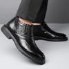 Fashion Men's Shoes 2024 Autumn and Winter Business Formal Cotton Leather Shoes Men's British Velvet Thickened Warm Cotton Shoes 38-44