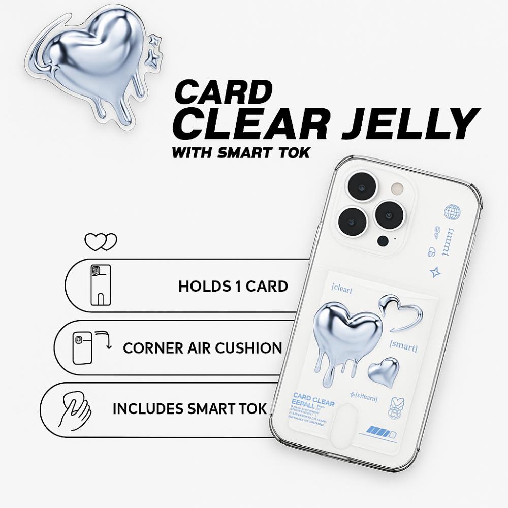 Tendința Adorabilă: Husă transparentă din silicon moale cu inimă drăguță pentru carduri, cu suport tip grip pentru iPhone 16 (Roz)