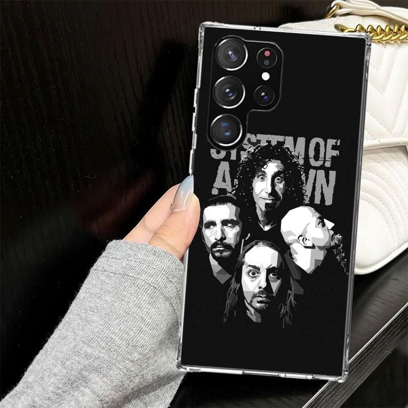 System Of A Down Case for Samsung Galaxy S25 S24 S23 S22 Ultra Soft Phone Cover S25 Edge S21 Plus S20 FE S10 + Black Cover