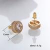 Earrings, Versatile Round Zircon Stud Earrings, Women'S Fashion Hipster Accessories