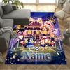 Spooky Pups Halloween Football Personalized Text Carpet Design for Foyer Decorate room Game Room Living Rooms Anti-slip Rug Office home decor