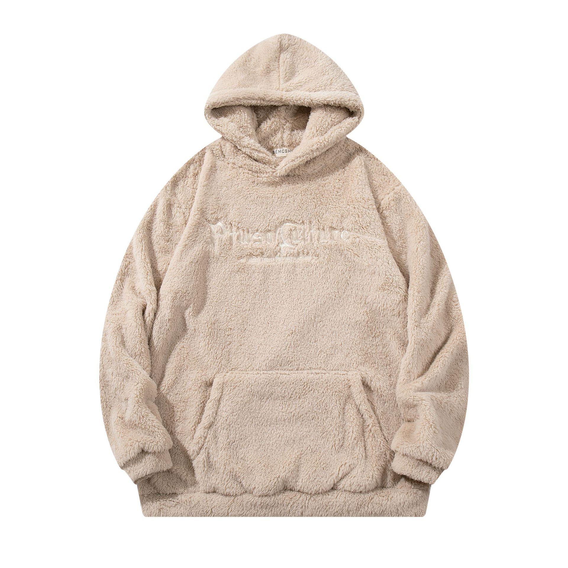 Men s Autumn American Vintage Lazy Couple Hoodie Arctic Fleece Hooded Sweater Men s and Women s S абрикосовый
