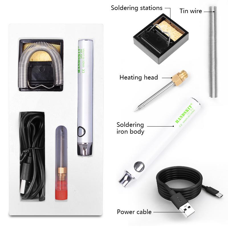 5V 8W Low Voltage Portable Mini USB Soldering Iron Set