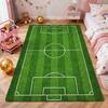 Green Soccer Field Indoor Rug Soft Nonslip Carpet For Living Room Play Area Hallway Home Party Decor Valentine'S Day Gift