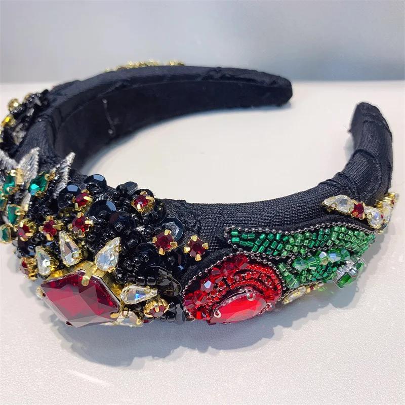 Błyszczące Różowe Kryształowe Opaski Księżniczki z Cyrkoniami Barokowe Opaski do Włosów Dla Kobiet Akcesoria do Włosów Tiara Ślubna dla Dziewczynek