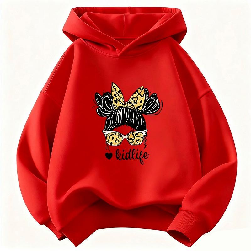 Leopard Print Kid Life Cute Hoodie Kids Children's Sweatshirt Cute Harajuku Hoody for Boys Girls Autumn Winter Casual Hoodies