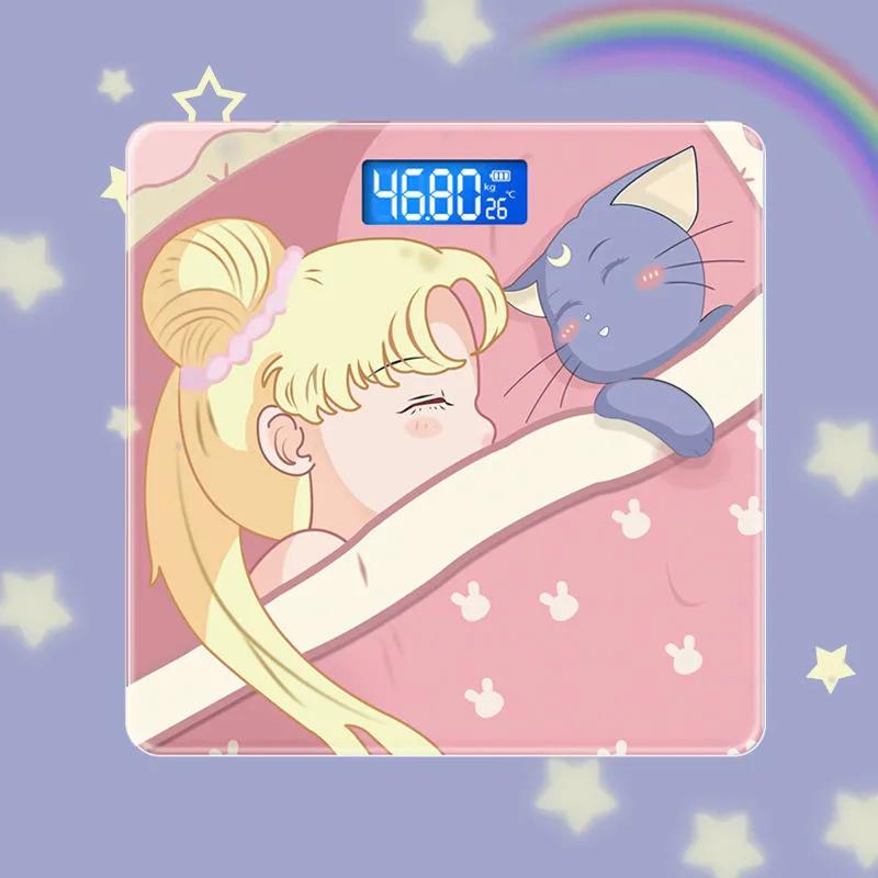 Cartoon Bathroom Scales Precise Electronic Weight Scales Bascula Lcd Display Digital Scale Body Weight Smart Balance Floor Scale