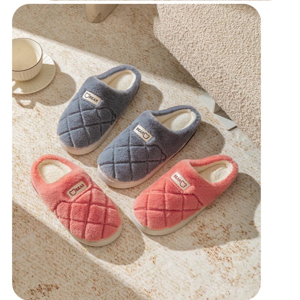 Home Shoes, Thick Soled Slippers, Plush, Cotton Slippers, Warm Shoes, Plush, Couple Slippers