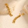 Luxe Oorbellen met Ketting voor Vrouwen, Roestvrij Staal met Gouden Plating, Unieke Sieraden Moederdag Cadeau