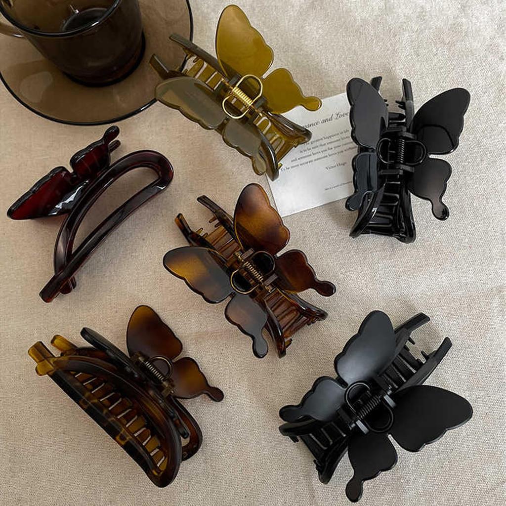 Natunofu Butterfly Hair for Thick Korean Hair Adult Hair Light Perfect for and As a Gift Clip, Large, Secure, Stylish, Cute, Strong, Hair, Style,