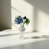 Mini Glass Flower Decor Handmade Colored Glaze Hand-blown Glass Flower Simulation Floral Gift Floral Decoration Home Decoration