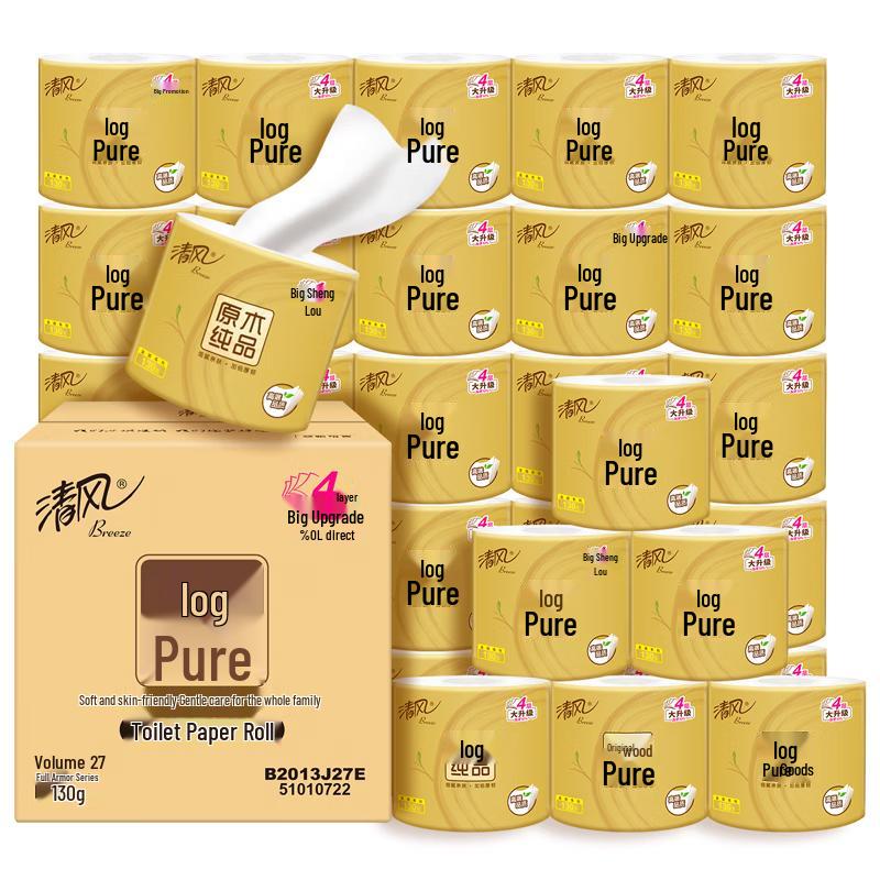 Qingfeng 4-Ply Unscented Toilet Paper Rolls