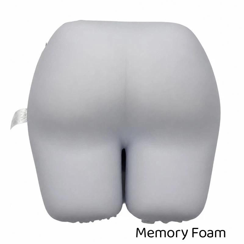 Creative Hip-shaped Pillow 1Pcs Portable 3D Soft Foam Bolster Skin-friendly Cushion for Stomach Sleeping Travel