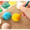 10-50MM Unfinished Wood Balls Half Wooden Balls Mini Hemisphere Half Craft Balls for DIY Projects Kids Arts and Craft Supplies