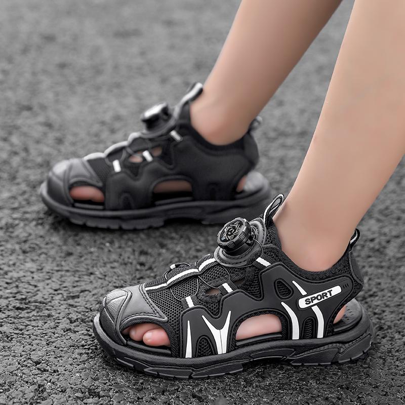 29-39 Sandali Estivi Antiscivolo Resistenti all'Usura Traspiranti alla Moda con Punta Chiusa Scarpe da Spiaggia per Bambini
