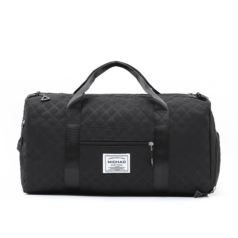 

Couple Short-distance Travel Large Capacity Shoes and Warehouse Travel Bag Luggage Bag Dry Wet Separation Gym Bag Can Be Used for Pulling Rod чёрный