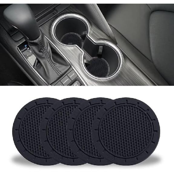 JUSTTOP Подставка-подстаканник для автомобиля, Нескользящая подставка-подстаканник для автомобиля с американским флагом, Автоаксессуары для интерьера для женщин и мужчин, 4 шт. Черные