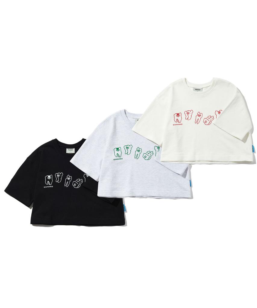PEACE MAKER Teeth Sweat Crop Tee (Black)
