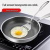 Stainless Steel Honeycomb Frying Pan with Glass Lid