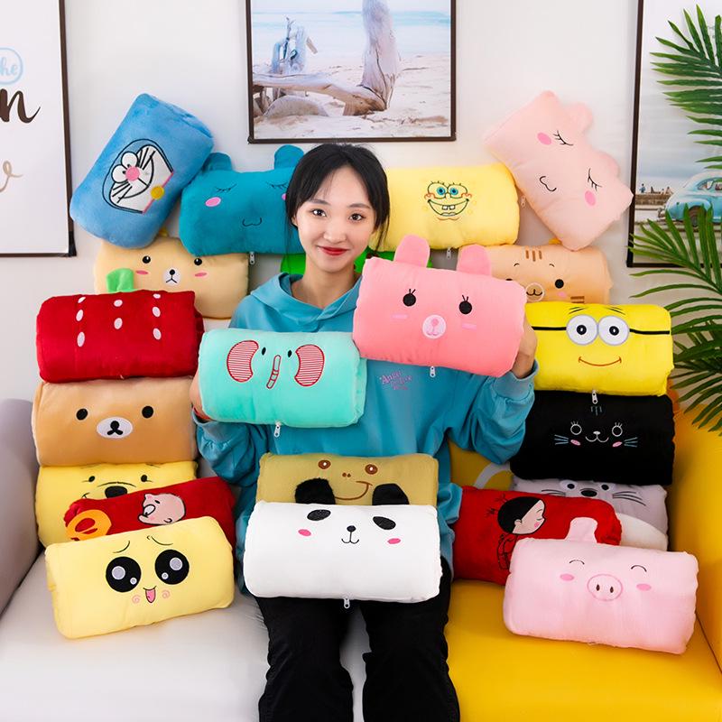 

Cartoon Rectangular Hand Warmer Pillow with Company Logo, Free Shipping on Orders Over $50 - Ideal for Gifts or Activities. Random Hand Warmer Cover