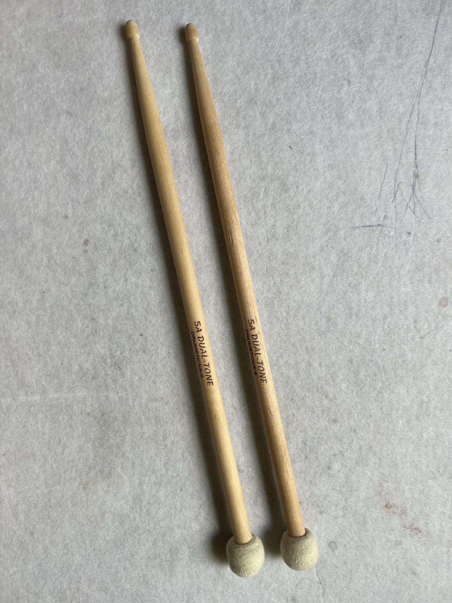 

Double-Headed 5A Drumsticks with Felt Head and Tuning Hammer Double-sided Felt Head Mallet