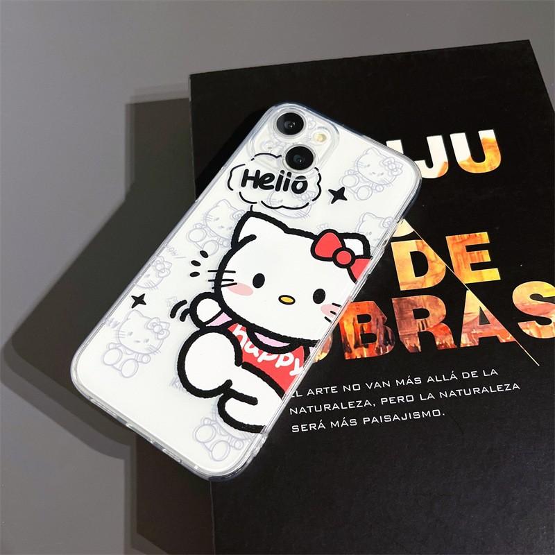 Applicable To iPhone11 Mobile Phone Case Apple 11ProMax Transparent Pacha Dog HelloKitty Couple Cute