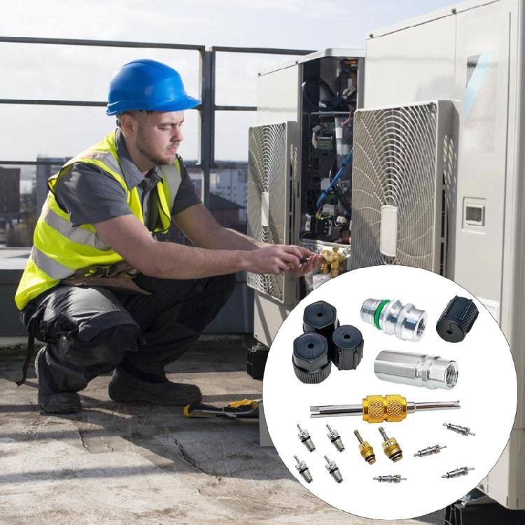 Klimaanlagenventilkerne Reparaturset Entfernungswerkzeug Klimaanlagenventilkerne Set Ventileinsätze für R12 R134A