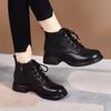 Women's shoes retro Martin boots women's autumn and winter new velvet warm side zipper casual short boots