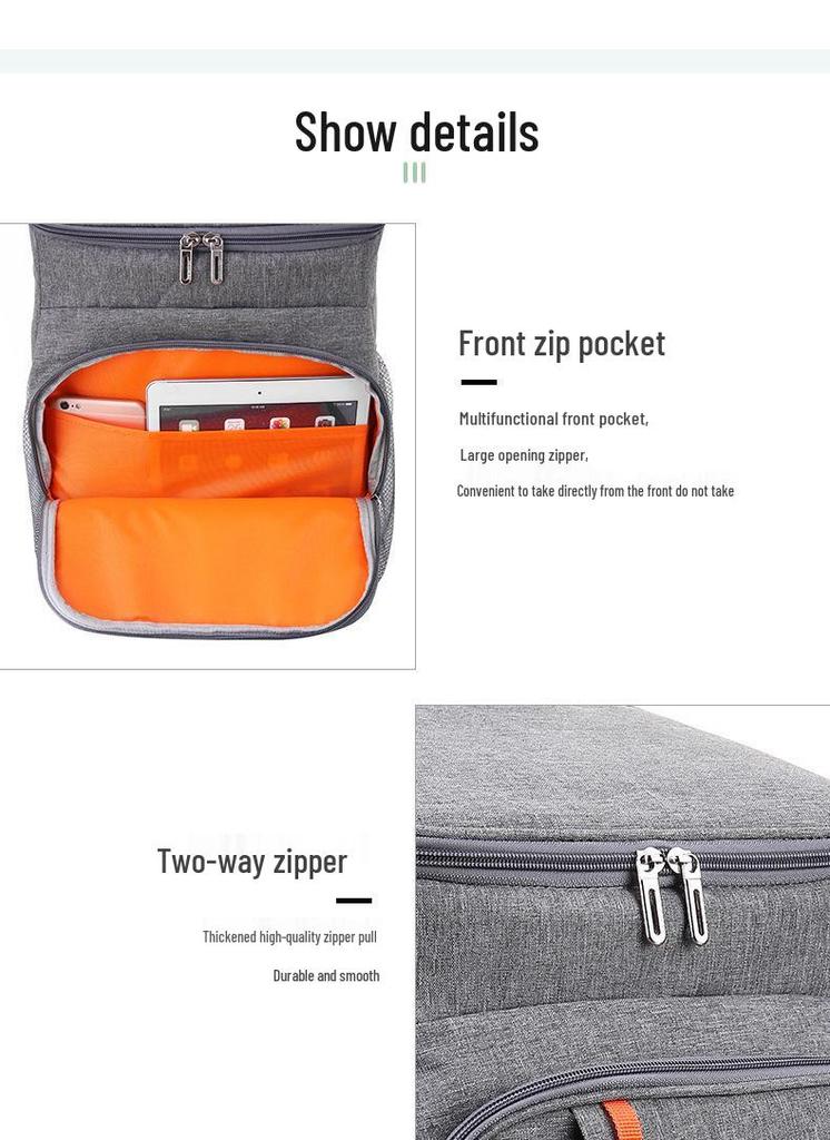 Insulated Double-Shoulder Leak-Proof Cooler Backpack for Outdoor Picnics
