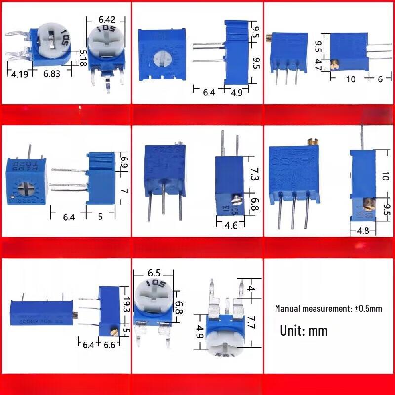 3296W Multi-Turn Trimmer Potentiometer Assortment Kit